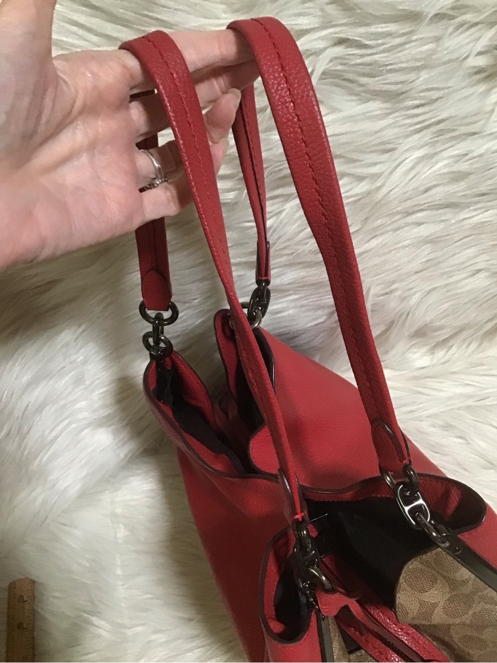 Coach Dalton 31 triple compartment shoulder hobo bag signature leather - Picture 10 of 16